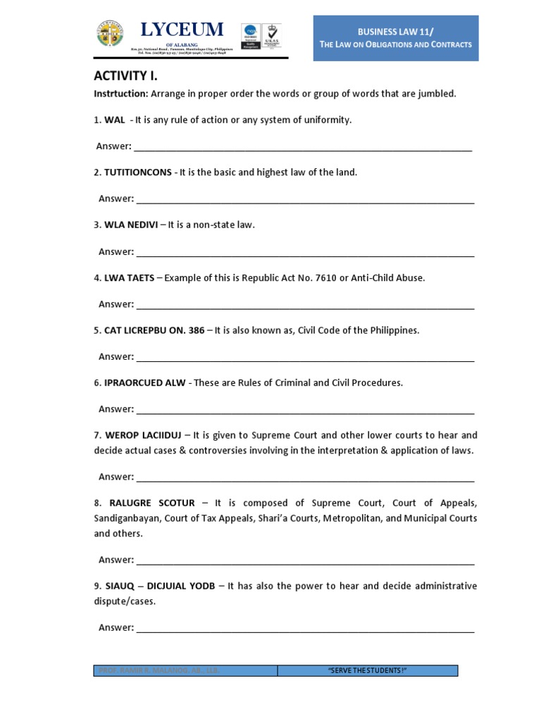 An Introduction to Philippine Law Sources, Systems and the Role of Law