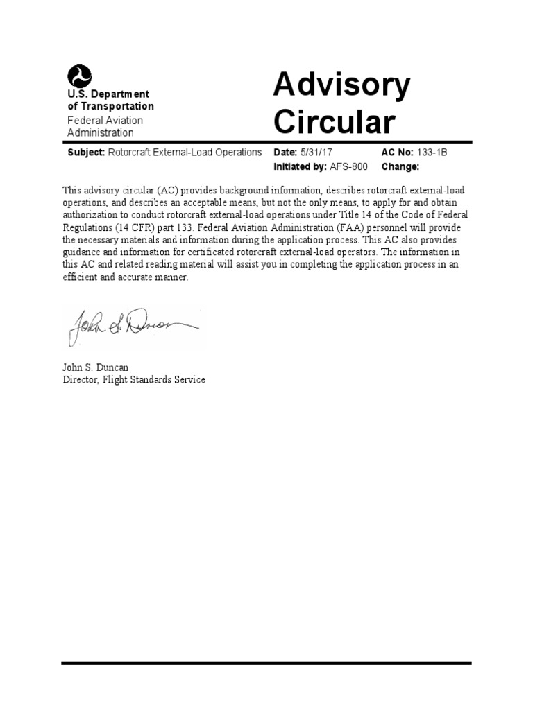 Advisory Circular: U.S. Department of Transportation | PDF | Takeoff ...