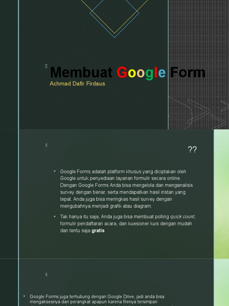Membuat dan Mendistribusikan Survei Online Menggunakan Google Forms | PDF