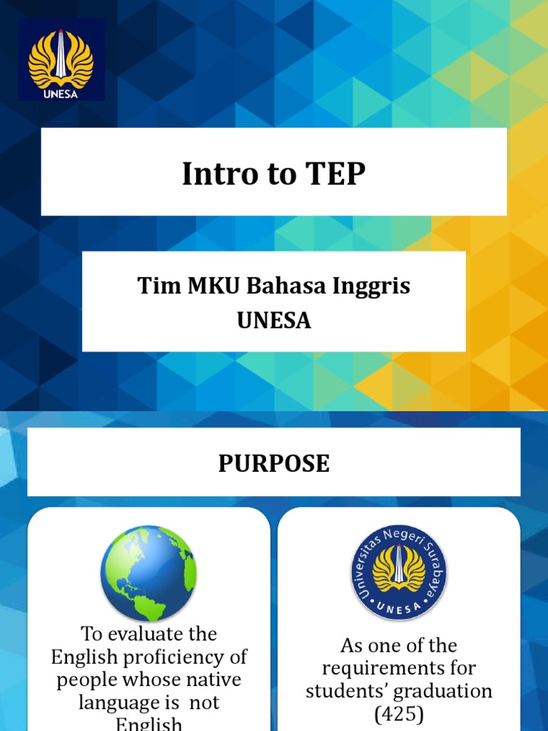 Overview of TEP English Proficiency Test | PDF | Career & Growth ...