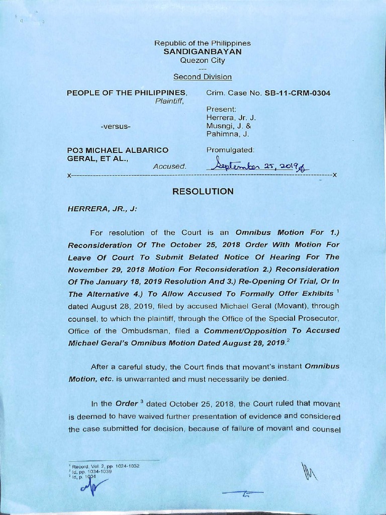 Motion For Reconsideration Five Days Only PDF