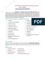 Call For Papers - International Journal on Foundations of Computer Science & Technology (IJFCST)