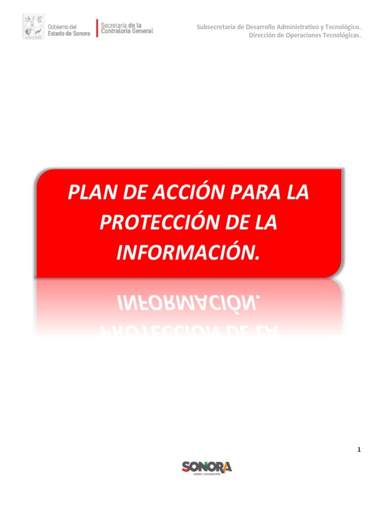 Plan de Accion para La Proteccion de La Informacion | PDF | Seguridad ...