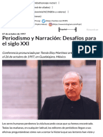 Periodismo y Narración Desafíos para El Siglo XXI, Tomás Eloy Martínez