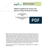 As Dificuldades Logisticas de Acesso e de Movimentação de Cargas Do Porto de Santos