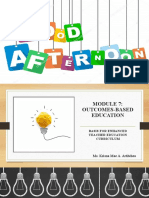 Module 7 Outcome Based Education