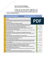 CONTOH INSTRUMEN Test Gaya Belajar