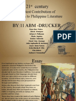 American Contributions to Philippine Literature