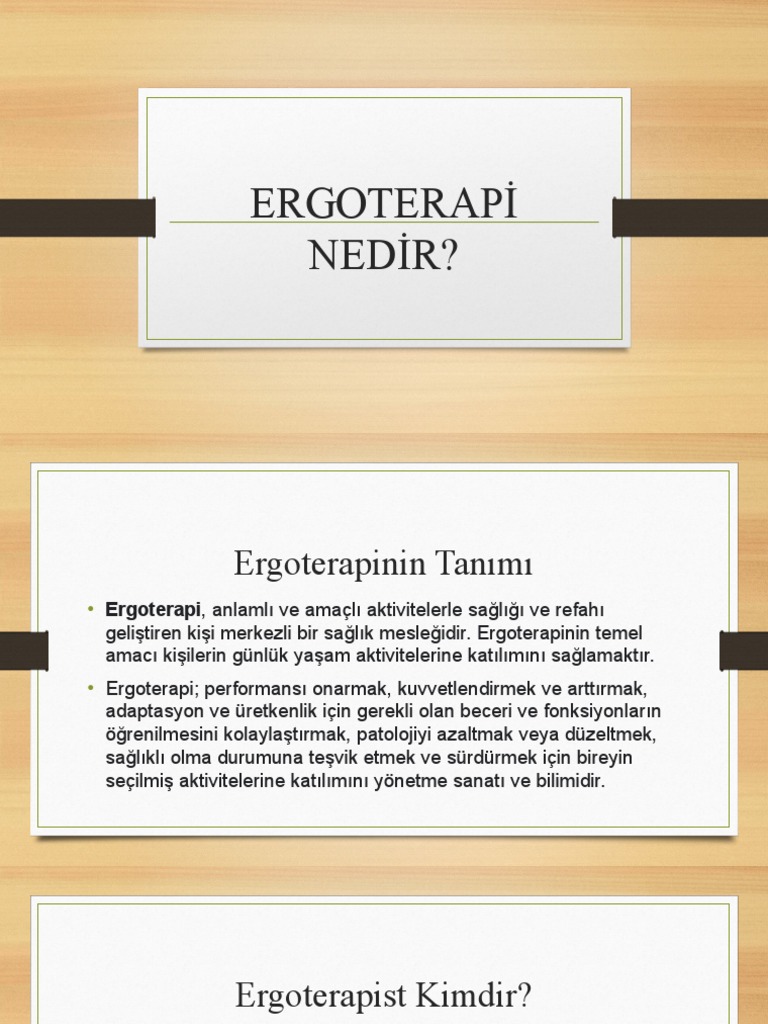 Ergoterapi Nedir | PDF