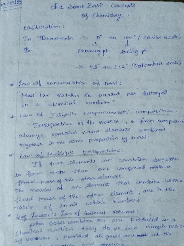 Chapter 1 Some Basic Concepts of Chemistry MCQ Rectification PDF