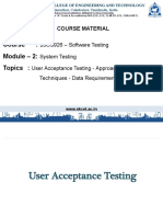  User Acceptance Testing