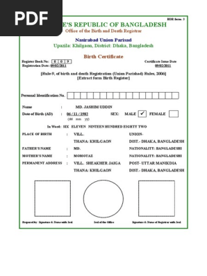 Birth Certificate Translate