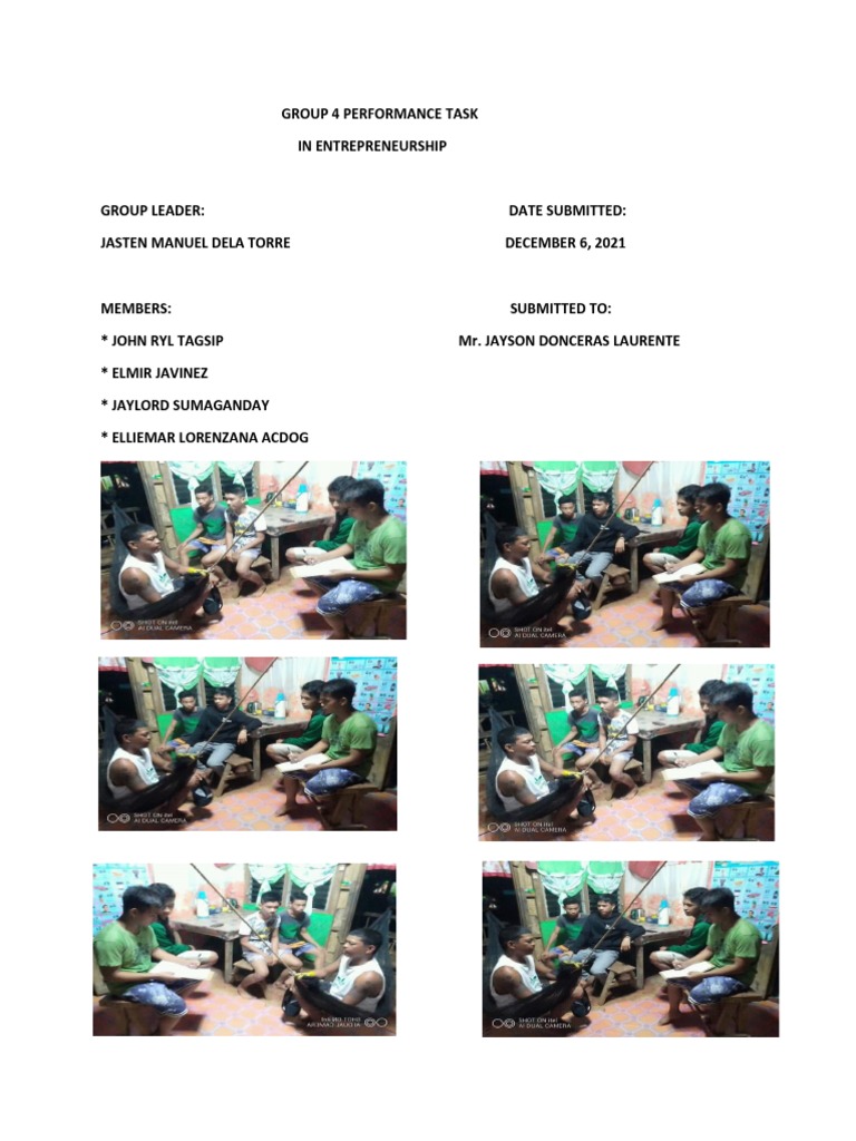 Group 4 Performance Task | PDF | Fish And Humans | Fish