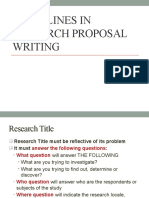 3 - Guidelines in Research Proposal Writing