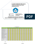 Format Daftar Nilai Harian kls2