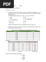 Engineering Data Analysis (Mod2)