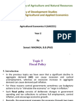 Topic 5-MANAGING THE ECONOMY 1 - FISCAL POLICY