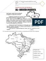 Avaliação de Geografia - Brasil Regiões