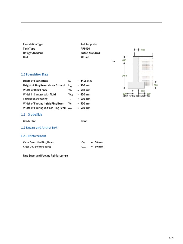 Ringbeam Design | PDF | Beam (Structure) | Foundation (Engineering)