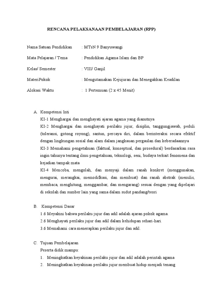 RPP Ke 3 Microteaching | PDF | Karier & Perkembangan