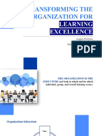 Transforming the Organization for Learning Excellence