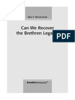 Can We Recover The Brethren Legacy - Max S. Weremchuk