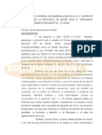Demanda de Coto Contra La Provincia de Entre Ríos (Resolución Cámara Contencioso Administrativo)