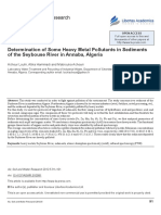 Journal 2 - Determination of Some Heavy Metal Pollutants in Sediments of The Seybouse River in Annaba, Algeria