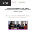 Taller Evaluación Diagnóstica Alumnas y Alumnos. Nivel Preescolar