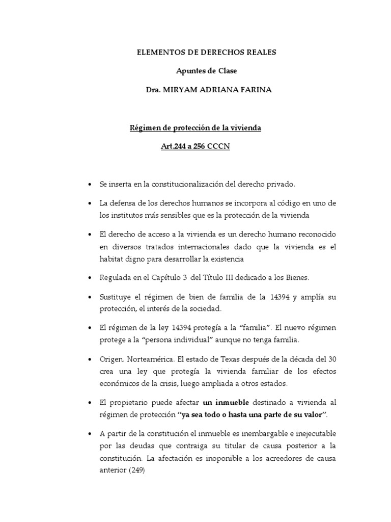 Protección de La Vivienda | PDF | Propiedad | Derechos humanos