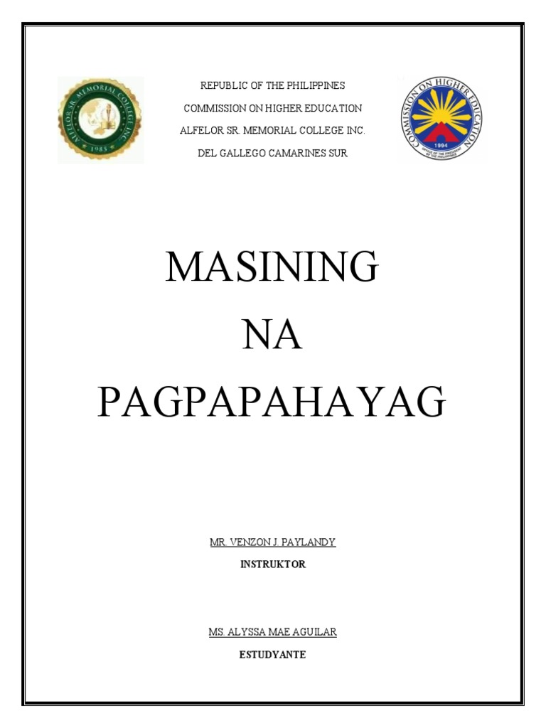 Compilation in Filipino (Alyssa) | PDF