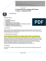 U.S. Navy Office of Naval Intelligence Worldwide Threat to Shipping (WTS) Report, 31 August - 28 September 2022