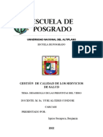 Gestión de calidad en servicios de salud: Desarrollo de preguntas para video