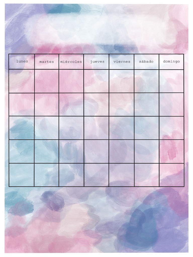 Calendario Vacío PDF