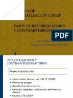 Interrogatorio y Contrainterrogatorio - Especialización COGEP IV