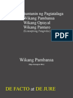Mga Alituntunin NG Pagtatalaga Sa Wikang Pambansa