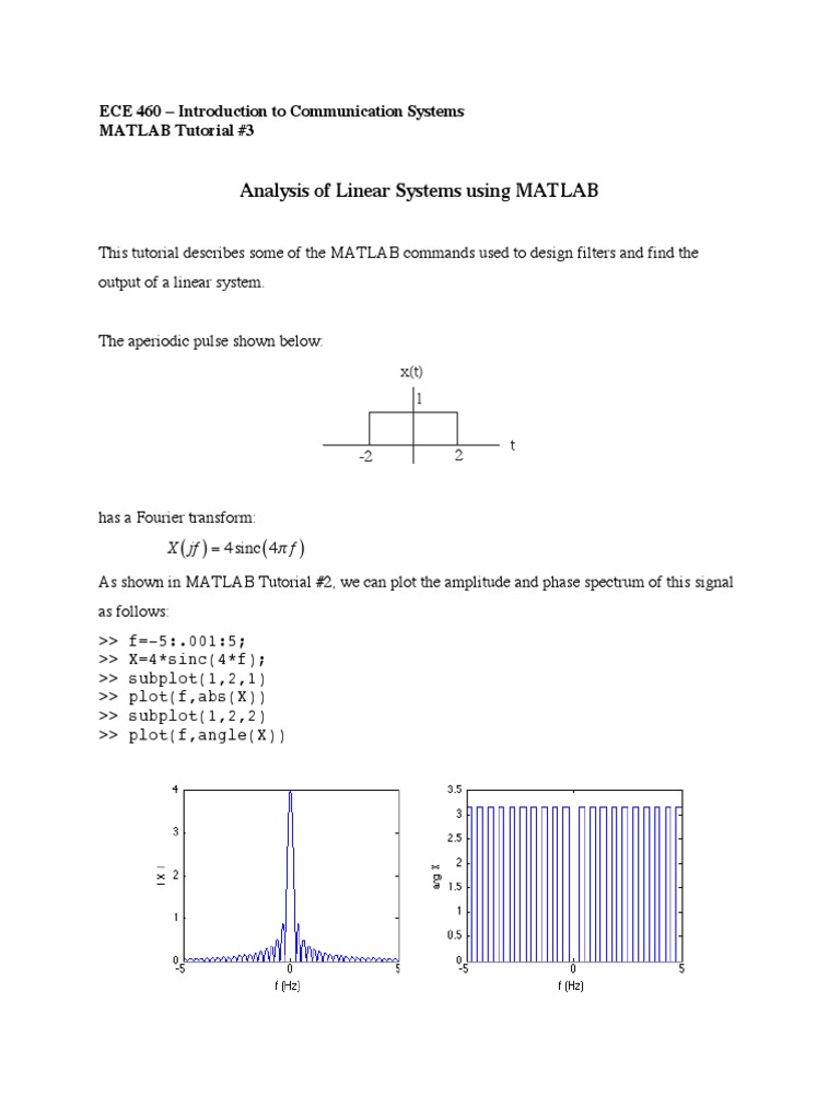 Matlab Tut Three | PDF | Low Pass Filter | Filter (Signal Processing)