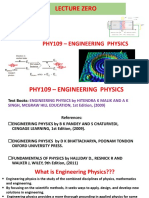 Lecture Zero - PHY109 - 21828