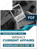 Weekly Current Affairs September 2022