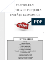 Tema - 9 - Politica de Prețuri A Unității Economice