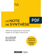 Crfpa: Note Synthèse