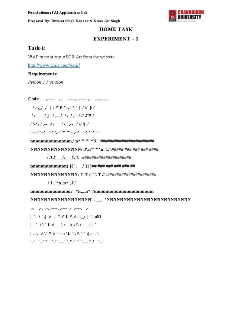 AI Worksheet Exp 1 | PDF