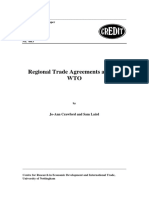 Regional Trade Agreements and The WTO: CREDIT Research Paper