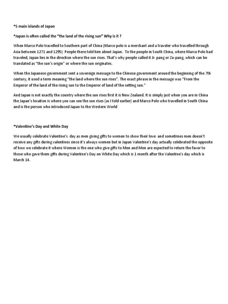 5 Main Islands of Japan PDF