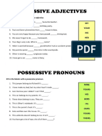 Possessive Adjectives and Possessive Pronouns