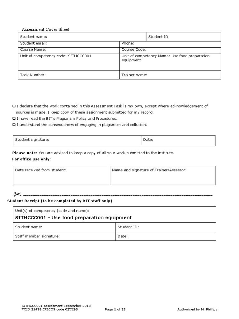 SITHCCC001 Use Food Preparation Equipment Master Learner PDF Educational Assessment Knife
