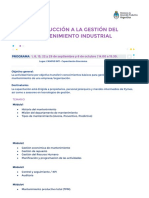 2021 - Programa Introducción A La Gestión Del Mantenimiento Industrial