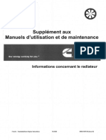 Supplément Aux Manuels D'utilisation Et de Maintenance