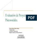 Evaluación de Proyectos Psicosociales