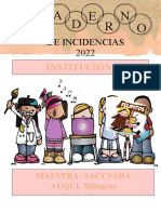 Cuaderno de Incidencias 2021